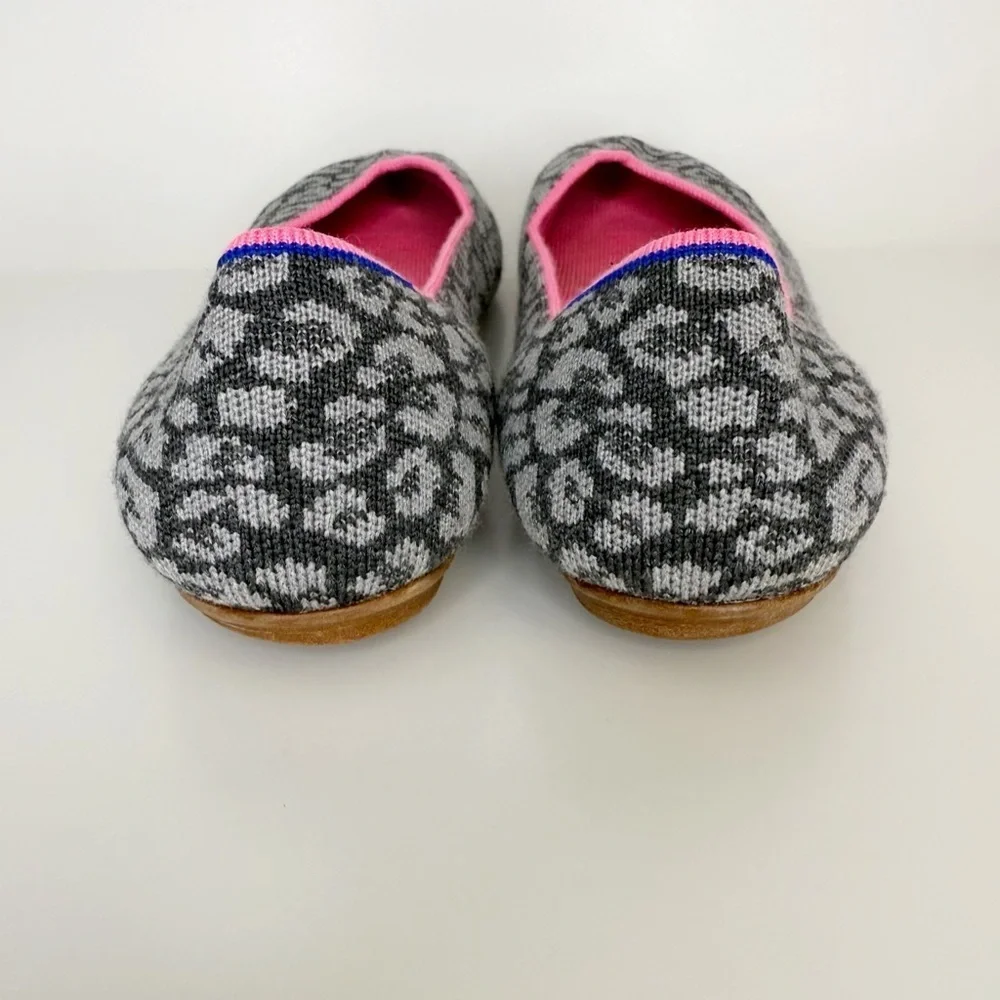 Rothy’s The Merino Wool Haze Spot Pink & Gray Slip On Flats Women’s Size 10.5